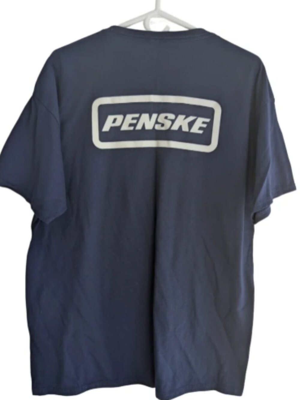 Penske Men's Extra Large Blue Short Sleeve Graphic Tee Shirt